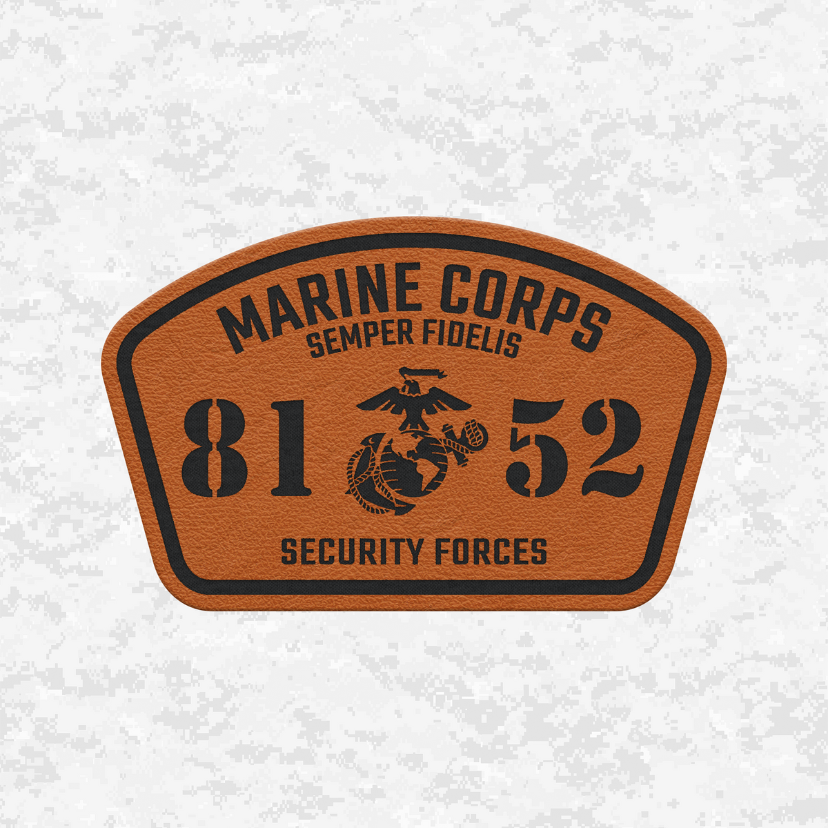 MOS 8152 Marine Corps Security Force Guard | Leather Patch | Velcro Backed