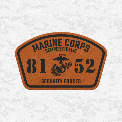 MOS 8152 Marine Corps Security Force Guard | Leather Patch | Velcro Backed