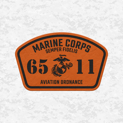 MOS 6511 Aviation Ordnance | Leather Patch | Velcro Backed