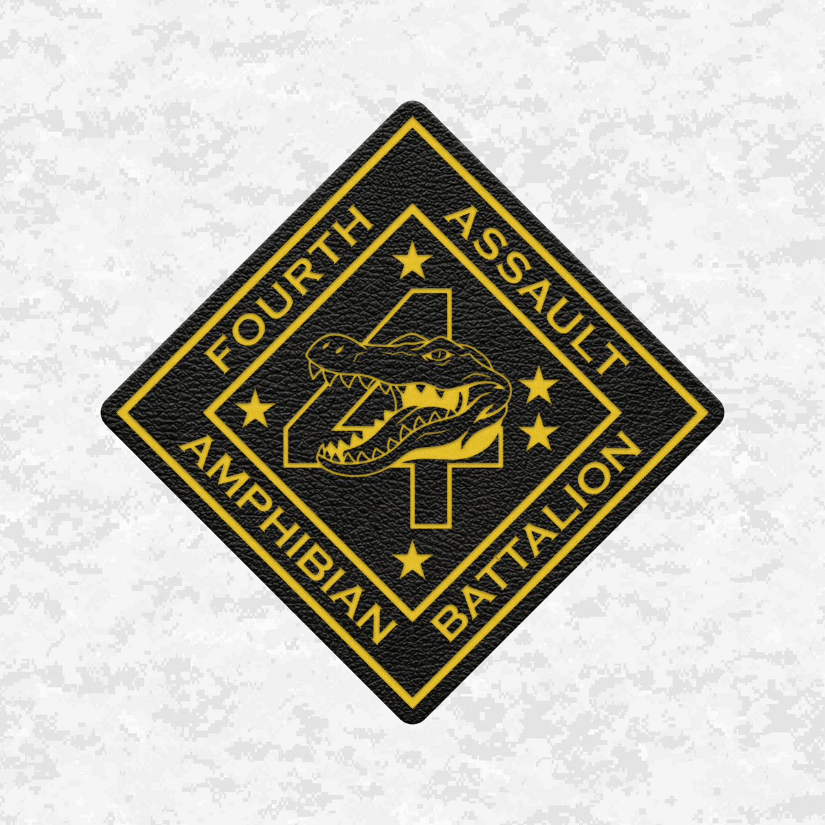 4th Assault Amphibian Battalion "4th Tracks" | Leather Patch | Velcro Backed