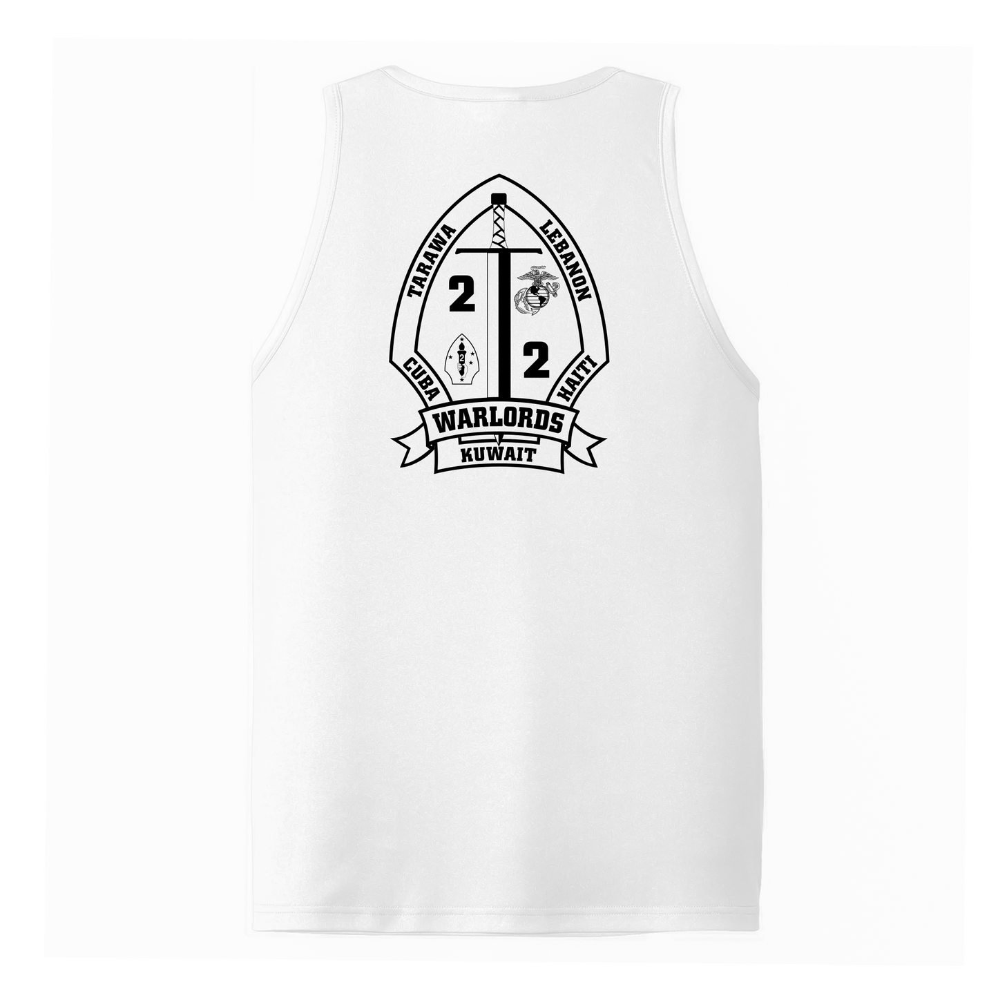 2nd Battalion 2nd Marines Unit "Warlords" #3 DRIFIT Sleeveless, Tank, Sleeveless Hoodie