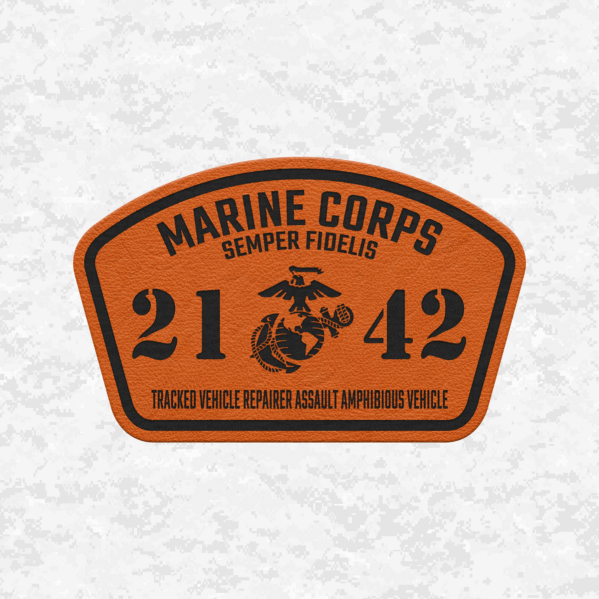 MOS 2142 Tracked Vehicle Repairer Assault Amphibious Vehicle | Leather Patch | Velcro Backed