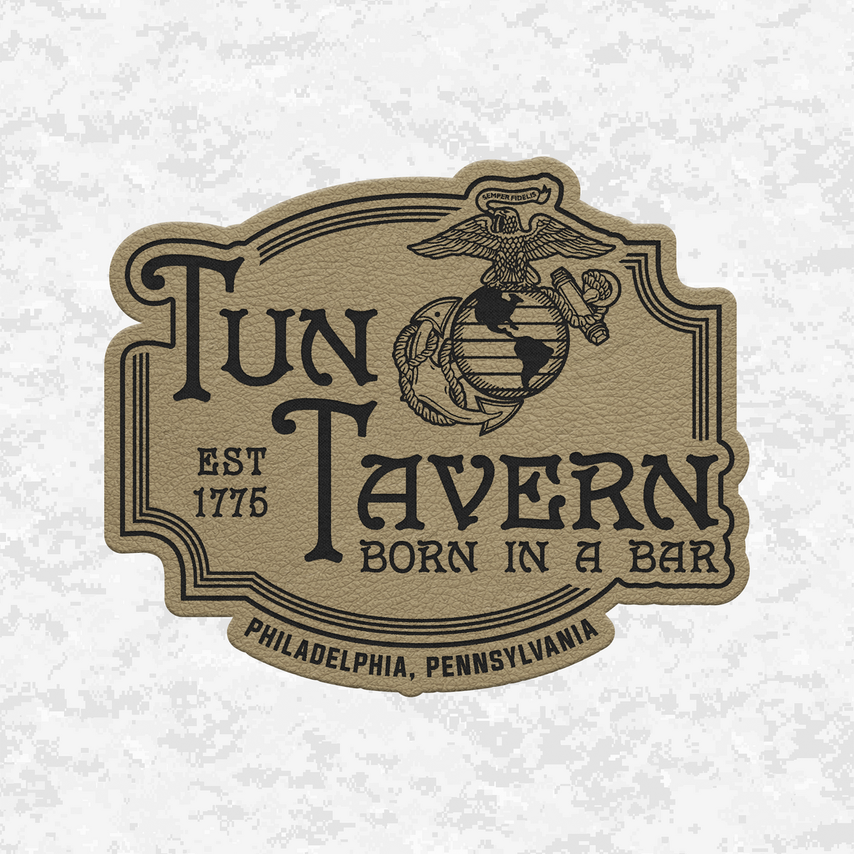Tun Tavern Est 1775 | Leather Patch | Velcro Backed