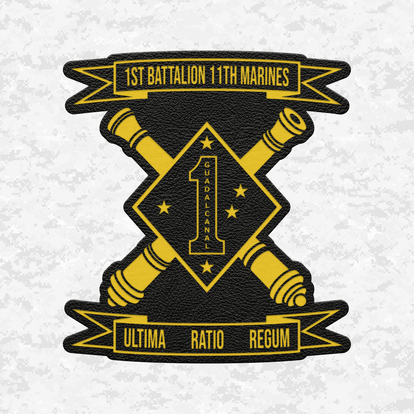 1st Battalion 11th Marines Unit "Cobra" | Leather Patch | Velcro Backed
