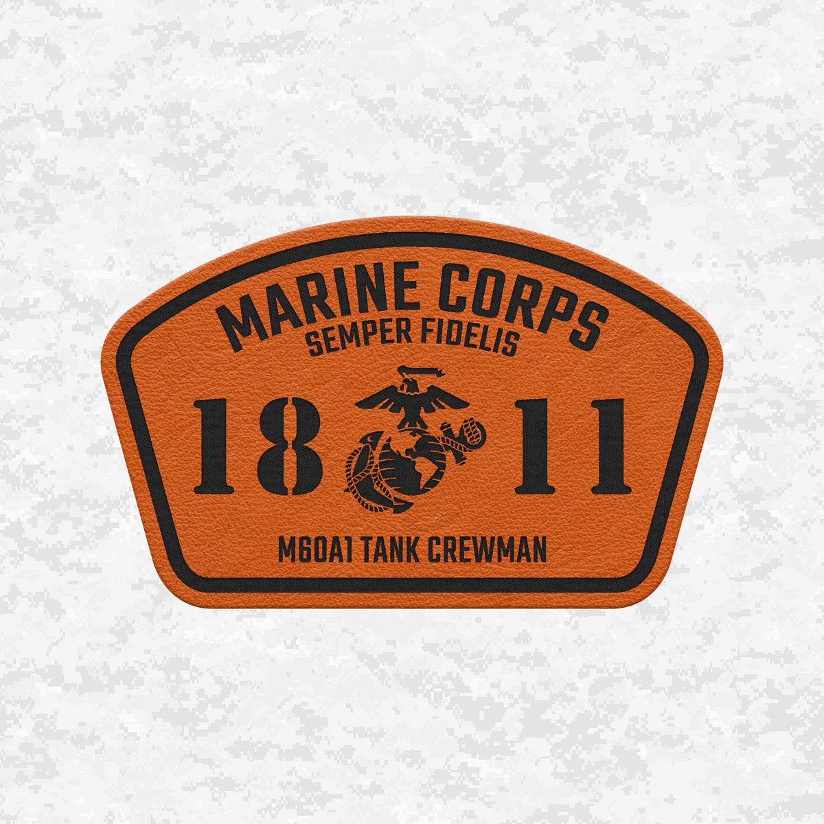 MOS 1811 M60A1 Tank Crewman | Leather Patch | Velcro Backed