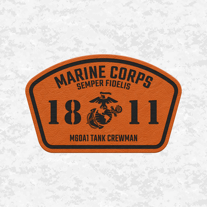 MOS 1811 M60A1 Tank Crewman | Leather Patch | Velcro Backed