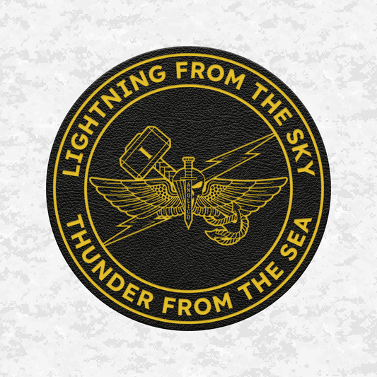 1st ANGLICO | Lightning From The Sky, Thunder From The Sea | Leather Patch | Velcro Backed