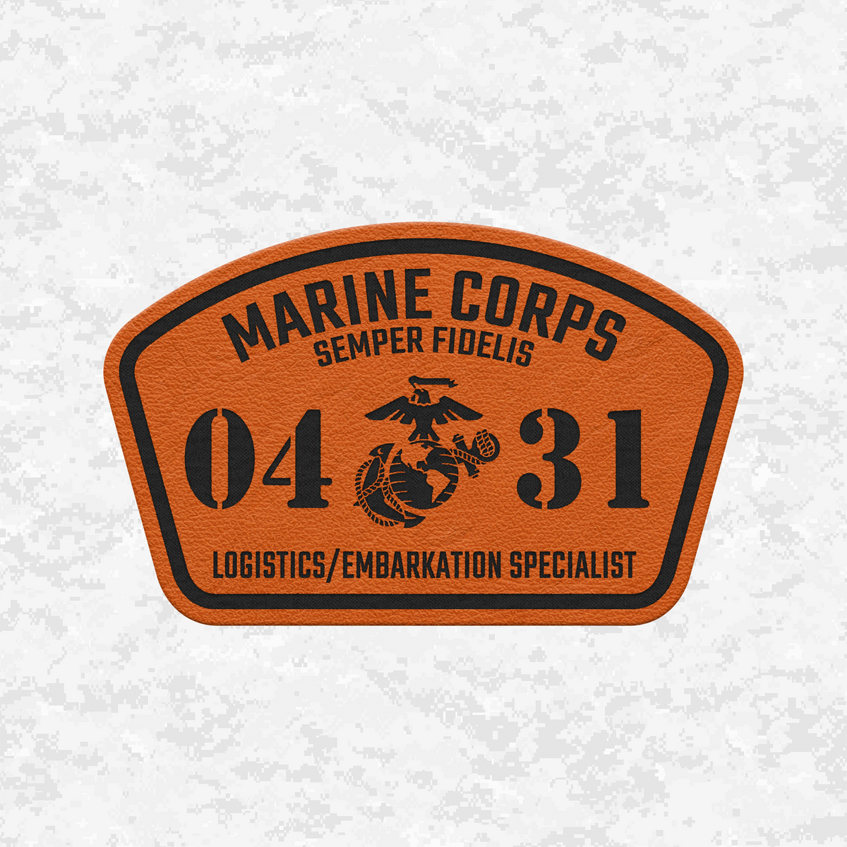 MOS 0431 Logistics/Embarkation Specialist | Leather Patch | Velcro Backed