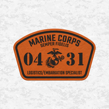 MOS 0431 Logistics/Embarkation Specialist | Leather Patch | Velcro Backed