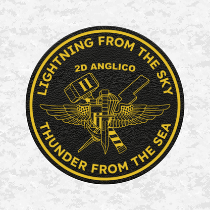 2nd ANGLICO Jack | Lightning From The Sky, Thunder From The Sea | Leather Patch | Velcro Backed