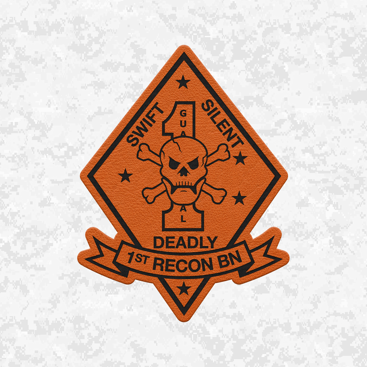 1st Reconnaissance Battalion Unit ¨Swift, Silent, Deadly¨ | Leather Patch | Velcro Backed