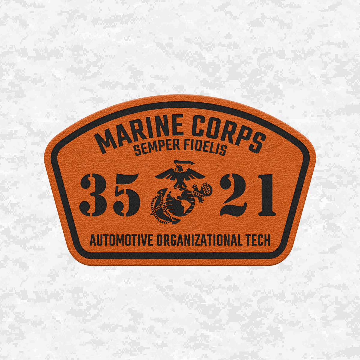 MOS 3521 Automotive Organizational Technician | Leather Patch | Velcro Backed