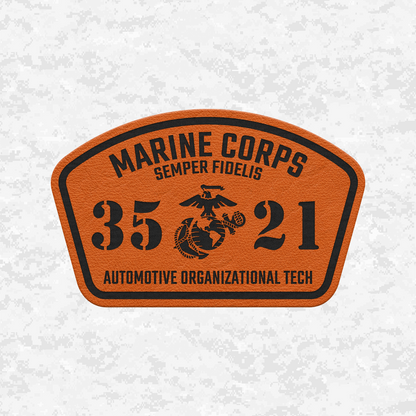 MOS 3521 Automotive Organizational Technician | Leather Patch | Velcro Backed