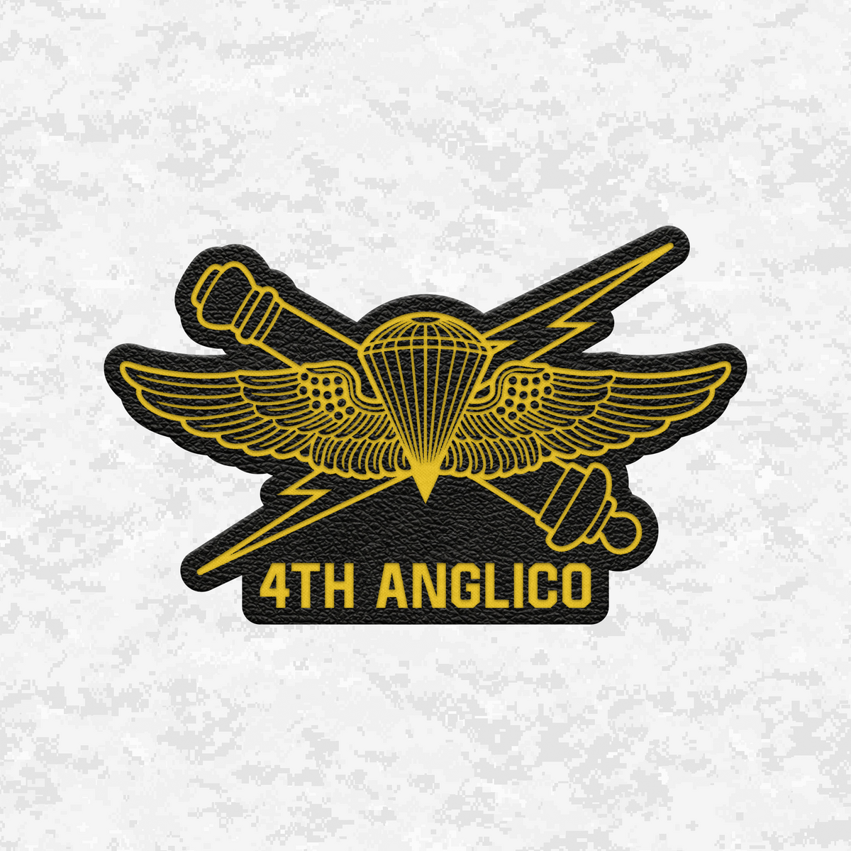 4th ANGLICO | Air Naval Fire | Leather Patch | Velcro Backed
