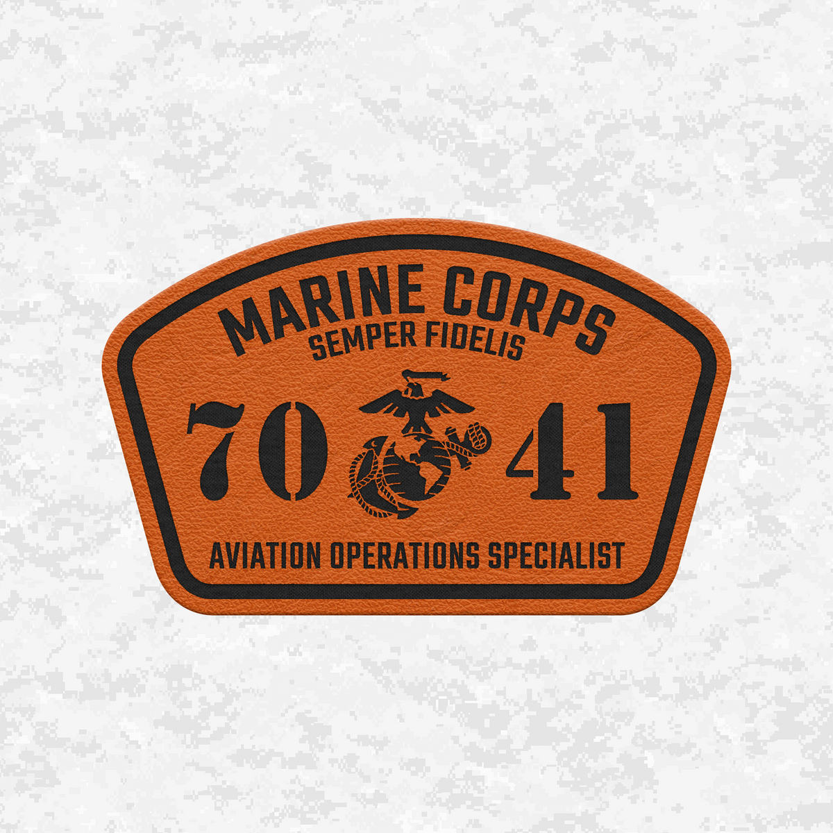 MOS 7041 Aviation Operations Specialist | Leather Patch | Velcro Backed