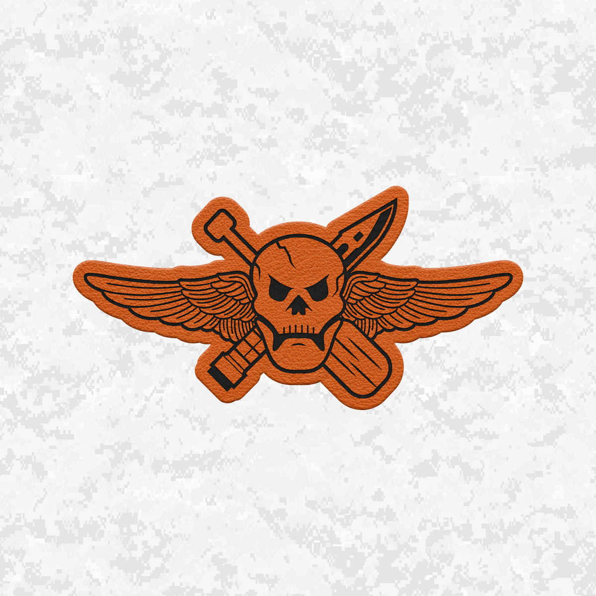 Recon Skull Jack & Wings | Leather Patch | Velcro Backed