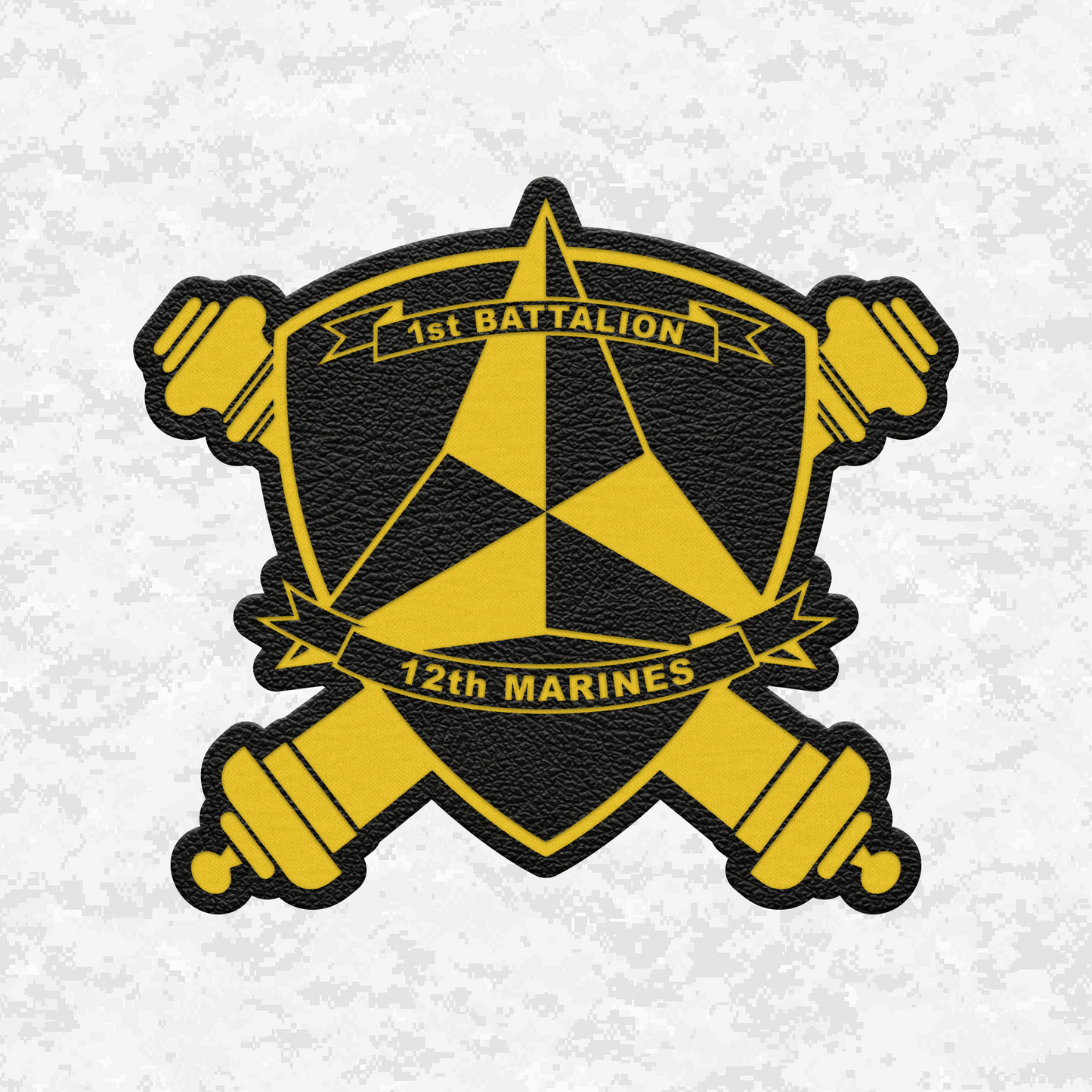 1st Battalion 12th Marines Unit "Spartans" | Leather Patch | Velcro Backed