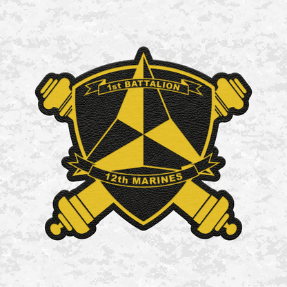 1st Battalion 12th Marines Unit "Spartans" | Leather Patch | Velcro Backed