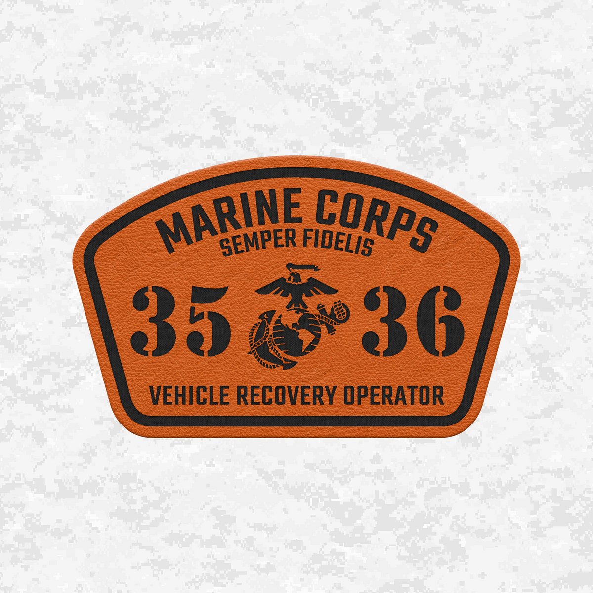 MOS 3536 Vehicle Recovery Operator | Leather Patch | Velcro Backed