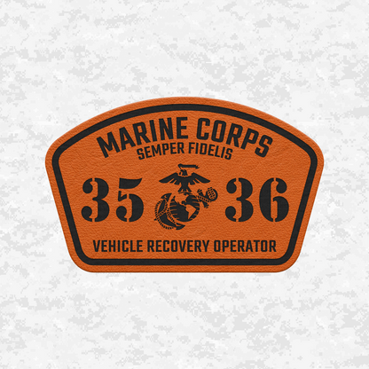 MOS 3536 Vehicle Recovery Operator | Leather Patch | Velcro Backed