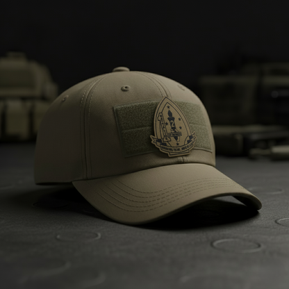 Leather Patch | 1st Battalion 2nd Marines "Typhoon" | Velcro Backed | Brown / Black