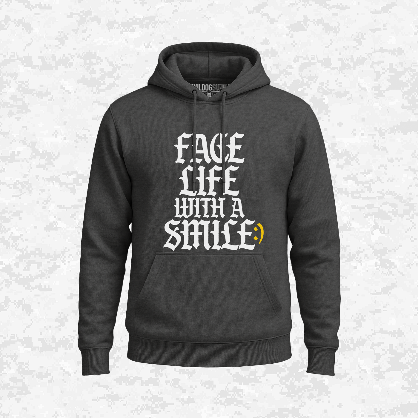 Face Life with a Smile | Essential Text | Hoodie