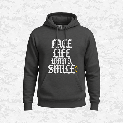 Face Life with a Smile | Essential Text | Hoodie