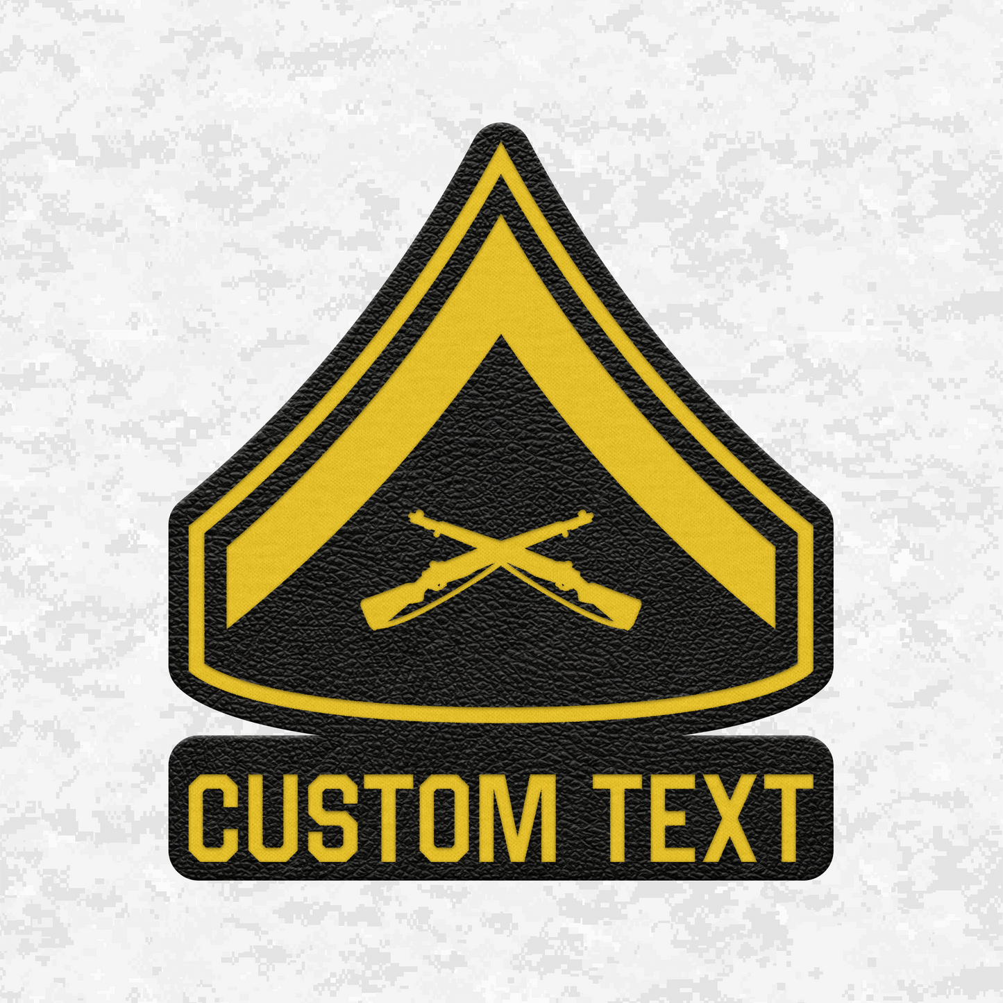 Custom E3 Lance Corporal of Marines | Leather Patch | Velcro Backed