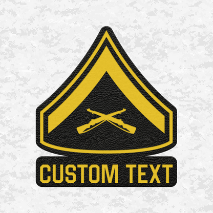 Custom E3 Lance Corporal of Marines | Leather Patch | Velcro Backed