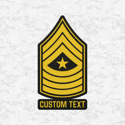 Custom E9 Sergeant Major of Marines | Leather Patch | Velcro Backed