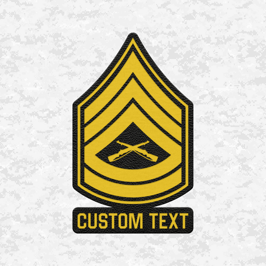Custom E7 Gunnery Sergeant of Marines | Leather Patch | Velcro Backed