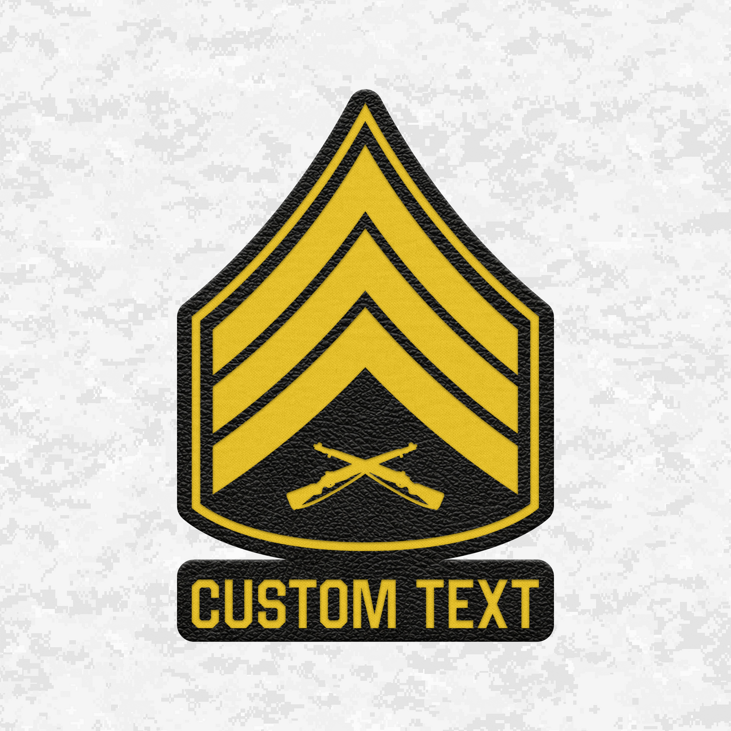 Custom E5 Sergeant of Marines | Leather Patch | Velcro Backed