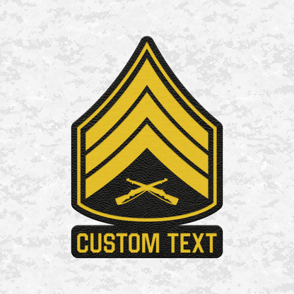Custom E5 Sergeant of Marines | Leather Patch | Velcro Backed