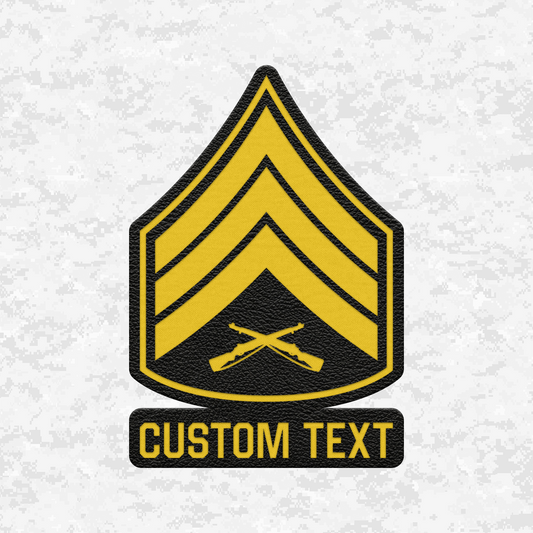 Custom E5 Sergeant of Marines | Leather Patch | Velcro Backed