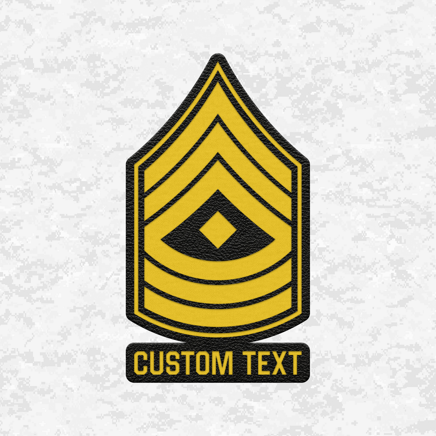 Custom E8 First Sergeant of Marines | Leather Patch | Velcro Backed