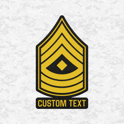 Custom E8 First Sergeant of Marines | Leather Patch | Velcro Backed