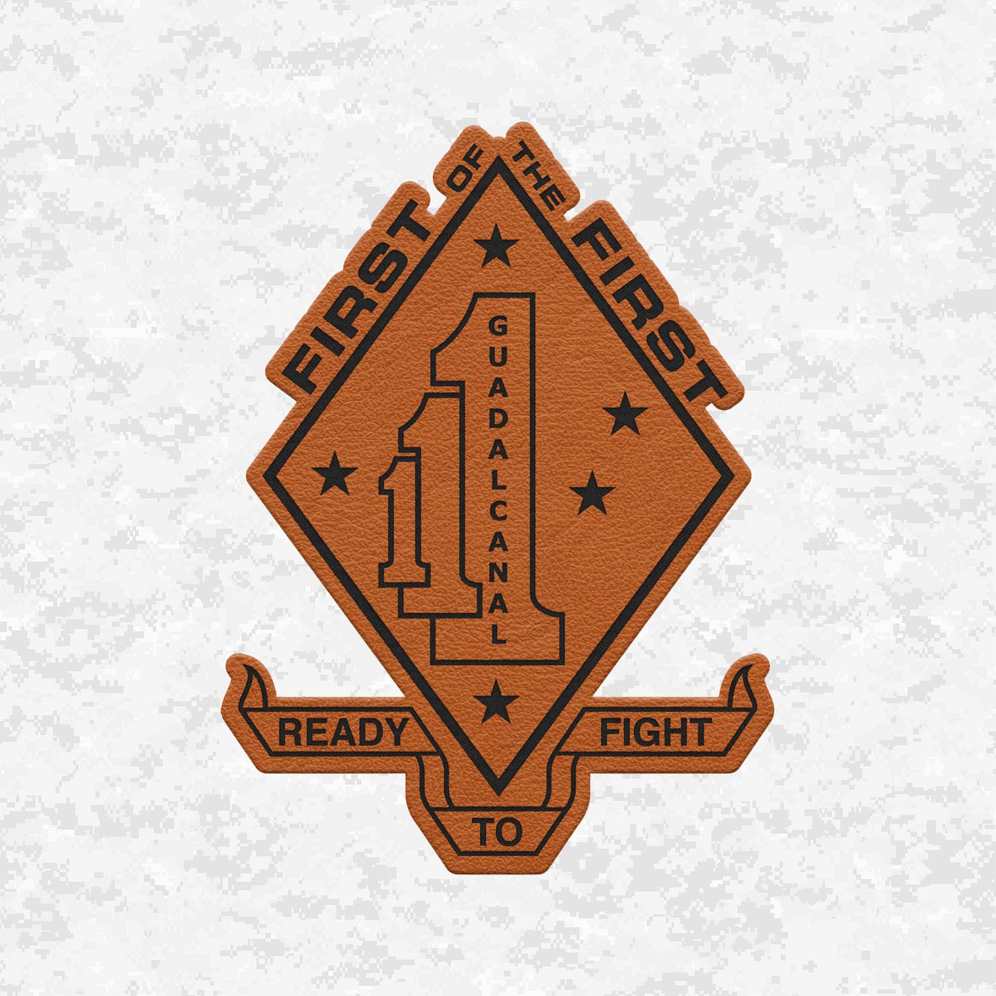 1st Battalion 1st Marines Unit "First of the First" | Leather Patch | Velcro Backed