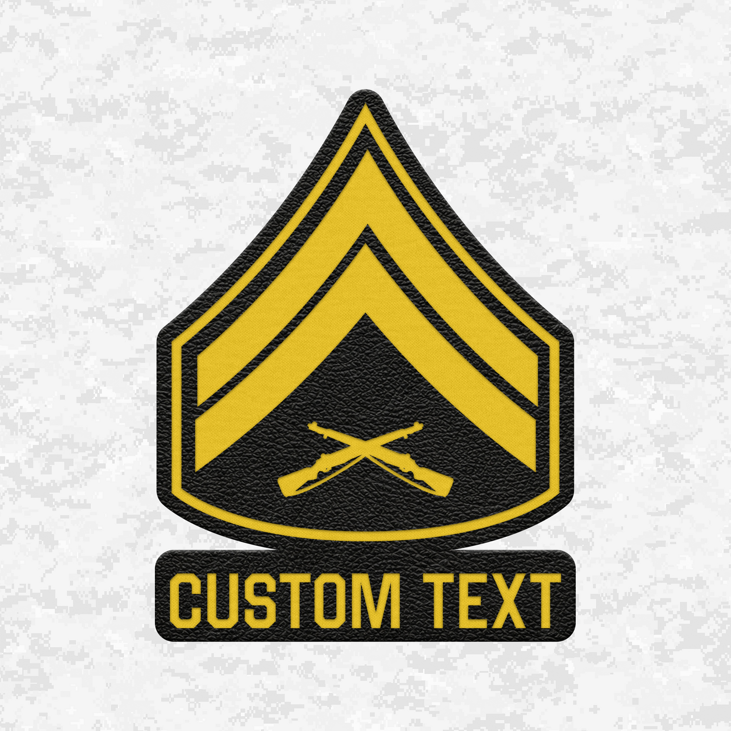 Custom E4 Corporal of Marines | Leather Patch | Velcro Backed