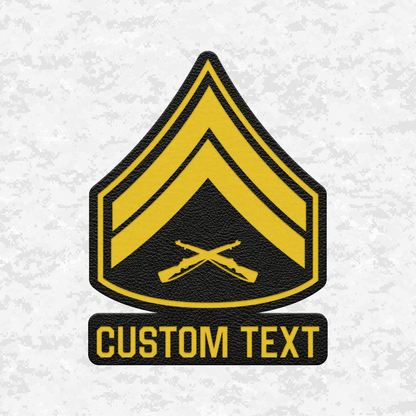 Custom E4 Corporal of Marines | Leather Patch | Velcro Backed