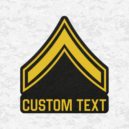Custom E2 Private First Class of Marines | Leather Patch | Velcro Backed