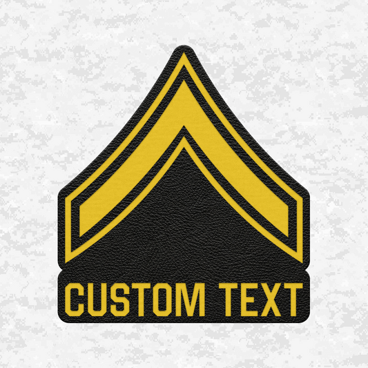 Custom E2 Private First Class of Marines | Leather Patch | Velcro Backed