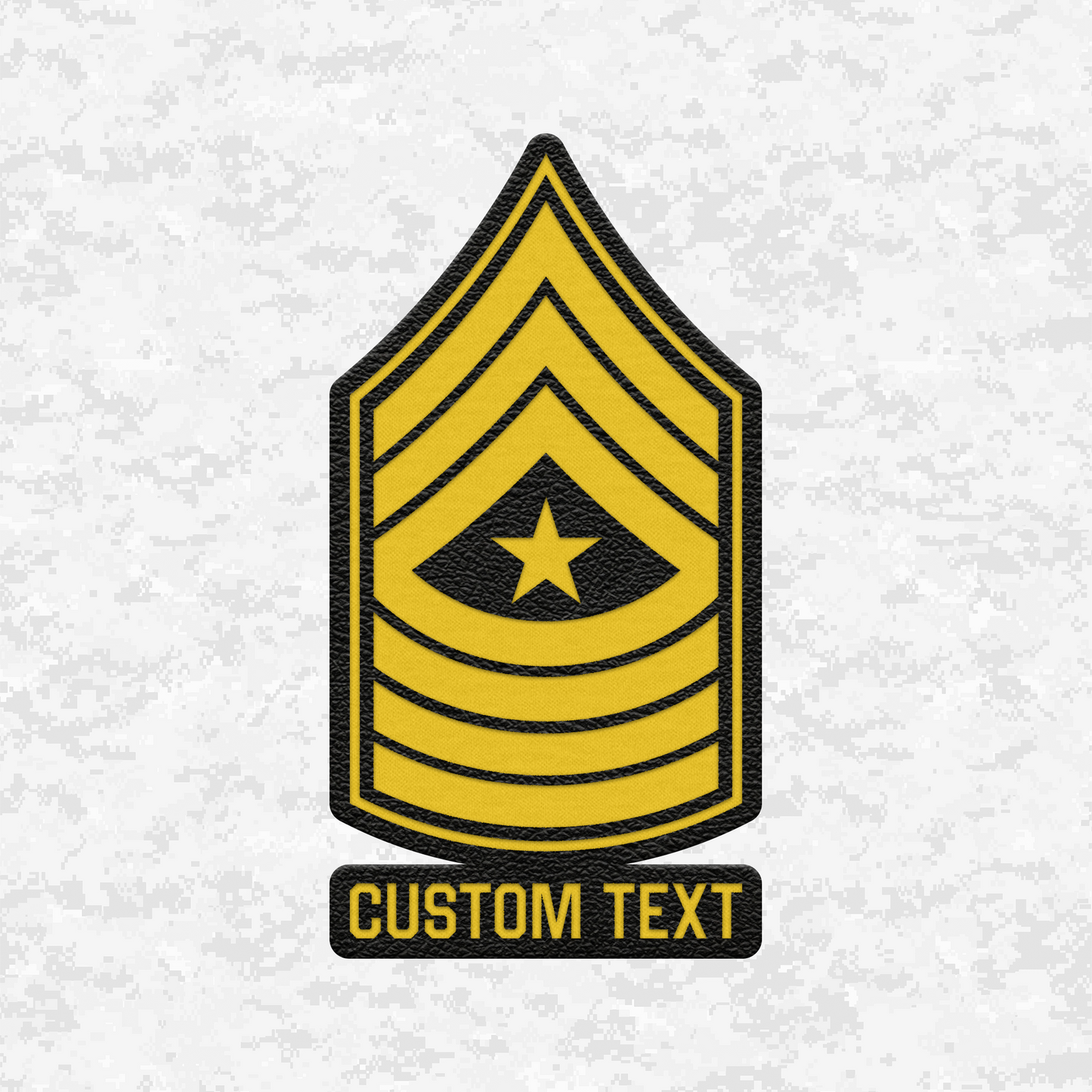 Custom E9 Master Gunnery Sergeant of Marines | Leather Patch | Velcro Backed