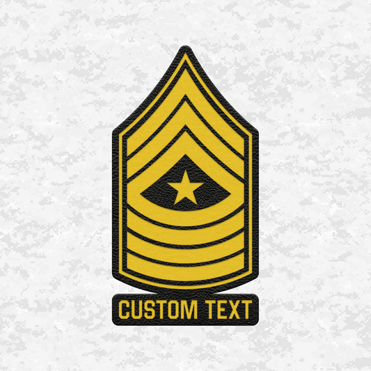 Custom E9 Master Gunnery Sergeant of Marines | Leather Patch | Velcro Backed