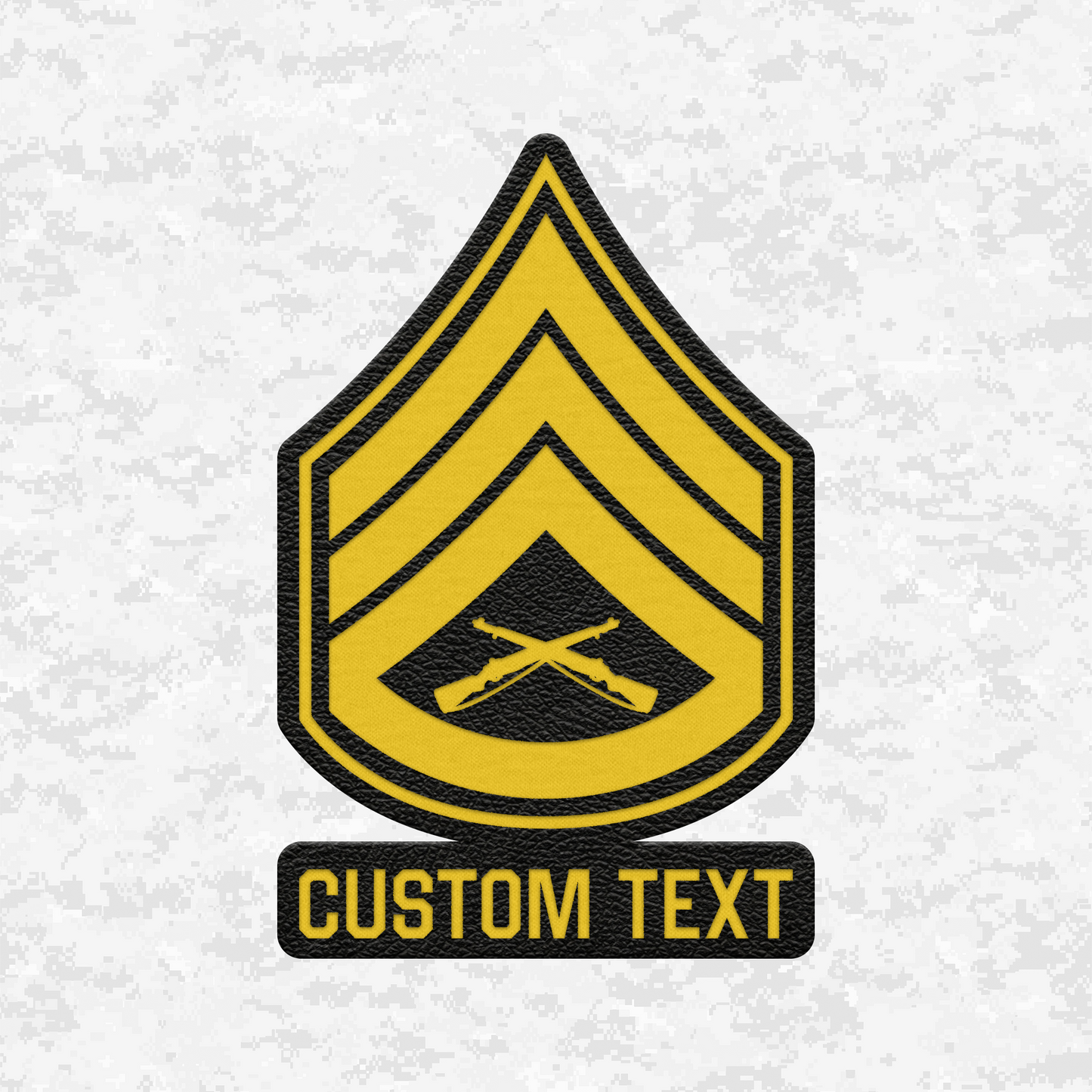 Custom E6 Staff Sergeant of Marines | Leather Patch | Velcro Backed