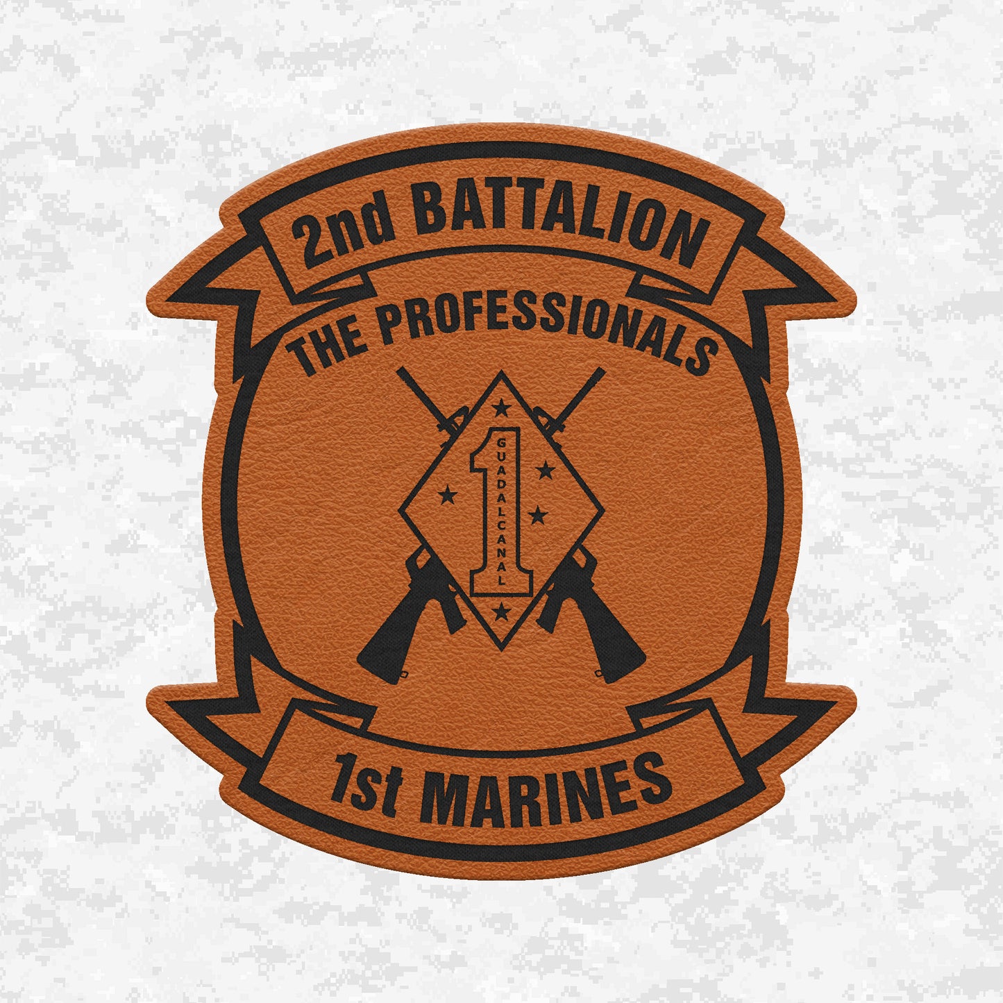 2nd Battalion 1st Marines Unit "The Professionals" | Leather Patch | Velcro Backed