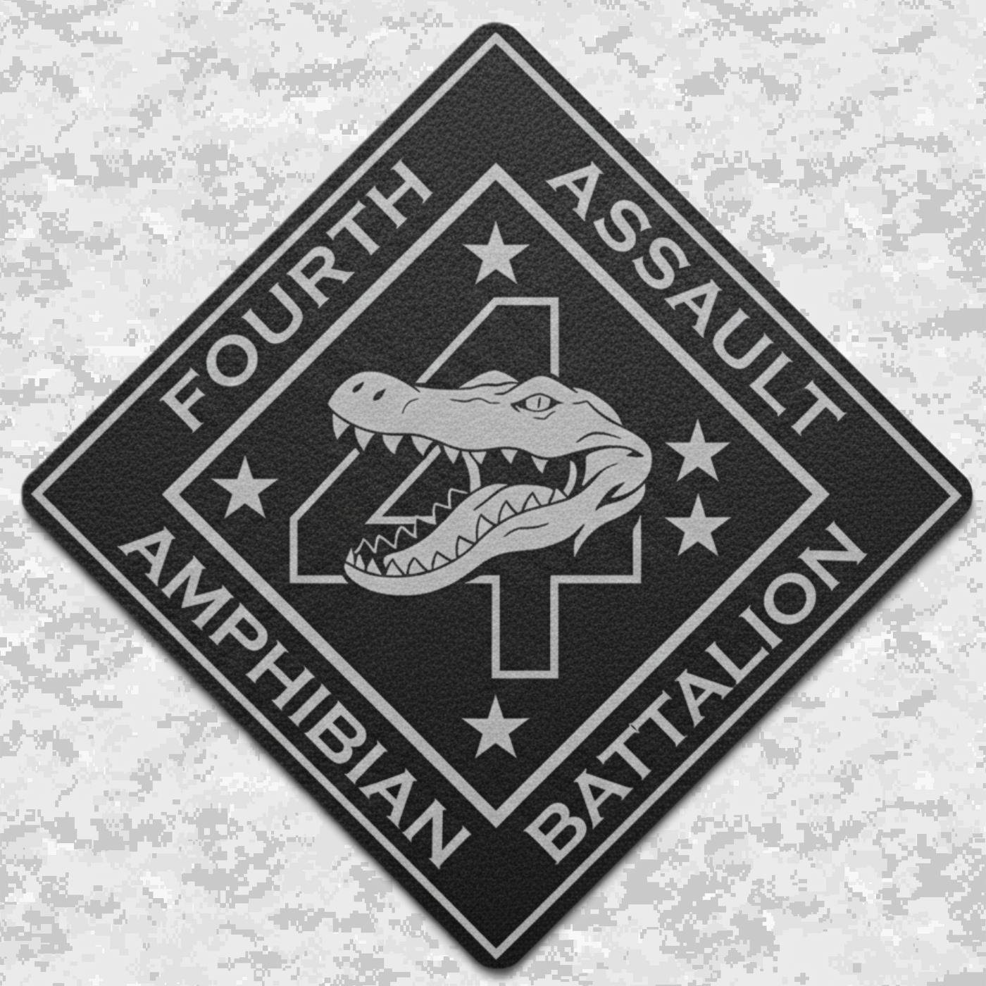 4th Assault Amphibian Battalion "4th Tracks" | Leather Patch | Velcro Backed