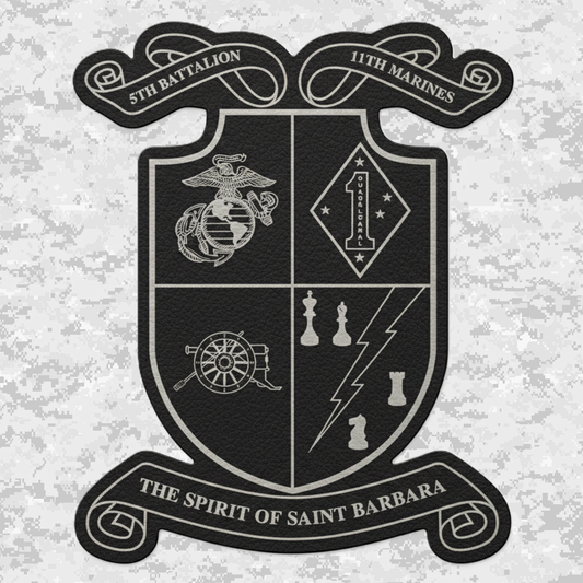 5th Battalion 11th Marines Unit "Steel Rain" #1 | Leather Patch | Velcro Backed