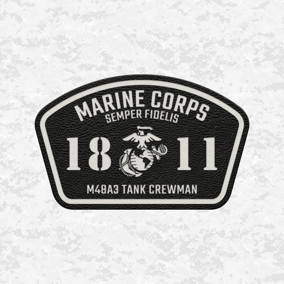 MOS 1811 M48A3 Tank Crewman | Leather Patch | Velcro Backed