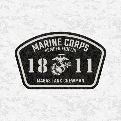 MOS 1811 M48A3 Tank Crewman | Leather Patch | Velcro Backed