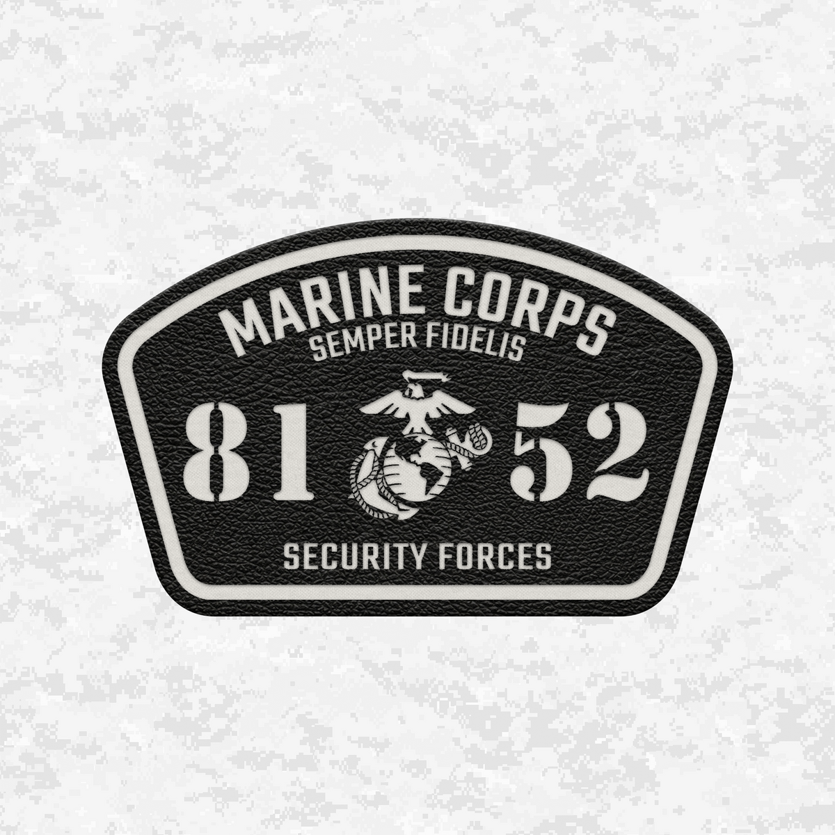 MOS 8152 Marine Corps Security Force Guard | Leather Patch | Velcro Backed